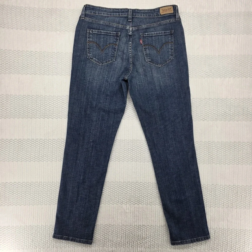 Levi Strauss Skinny Jeans Mens 31x32 Dark Wash Mid Rise Denim Stretch 5-Pocket